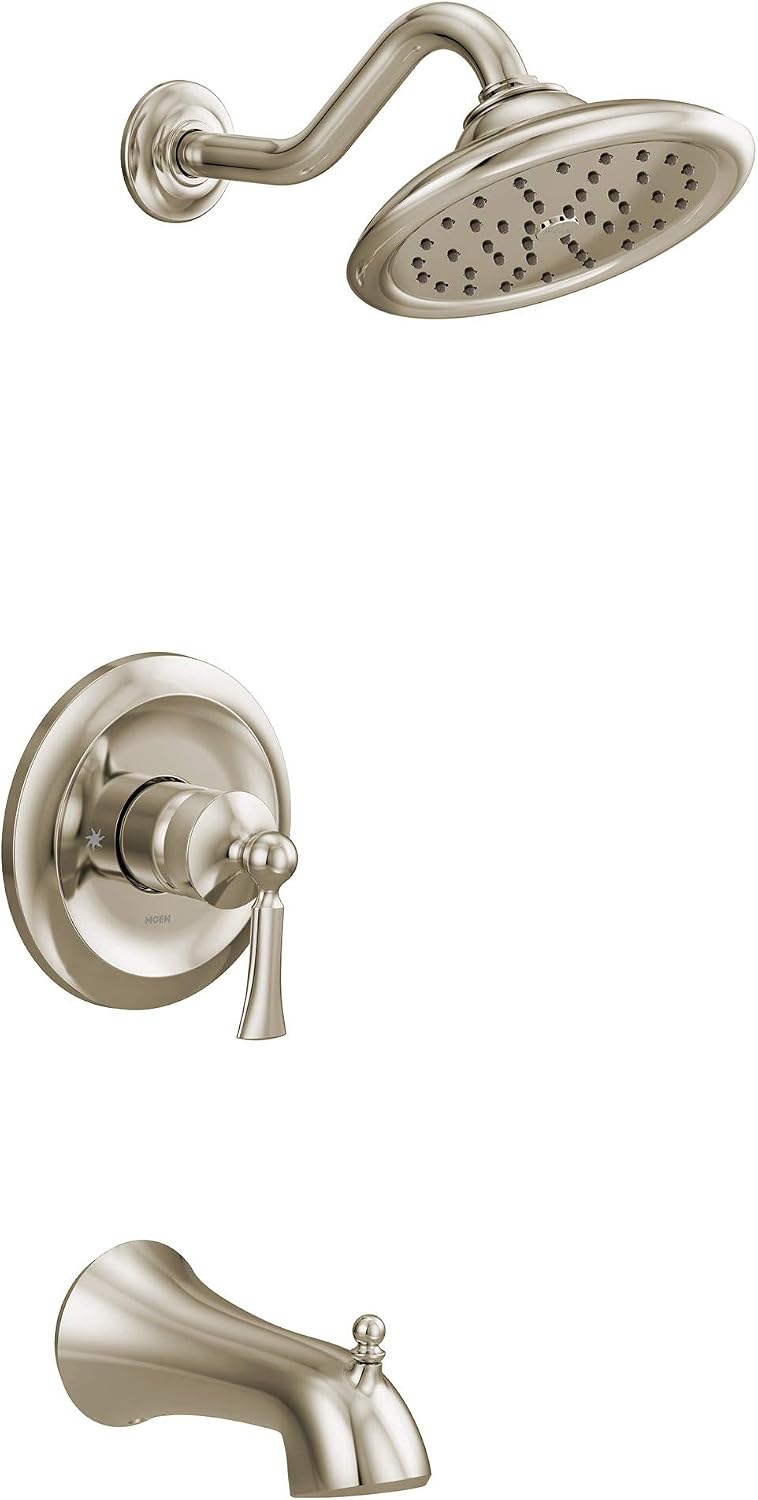 Moen UT35503NL Wynford M-CORE 3-Series 1-Handle Tub and Shower Trim Kit, Valve Required, Polished Nickel