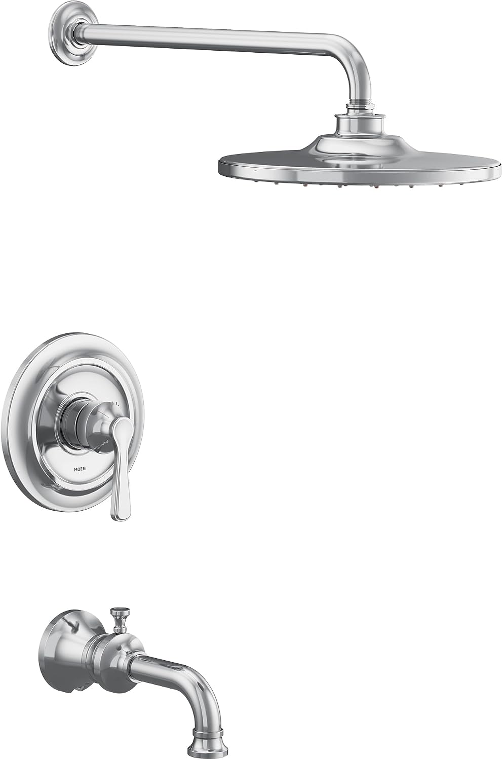 Moen UTS244203EP Colinet M-CORE 2-Series 1-Handle Tub and Shower Trim Kit, Valve Required, Chrome