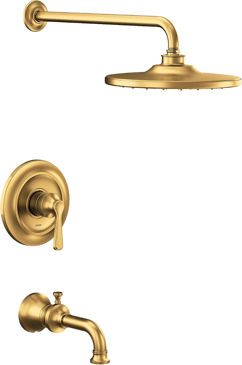 Moen UTS244203EPBG Colinet M-CORE 2-Series 1-Handle Tub and Shower Trim Kit, Valve Required, Brushed Gold