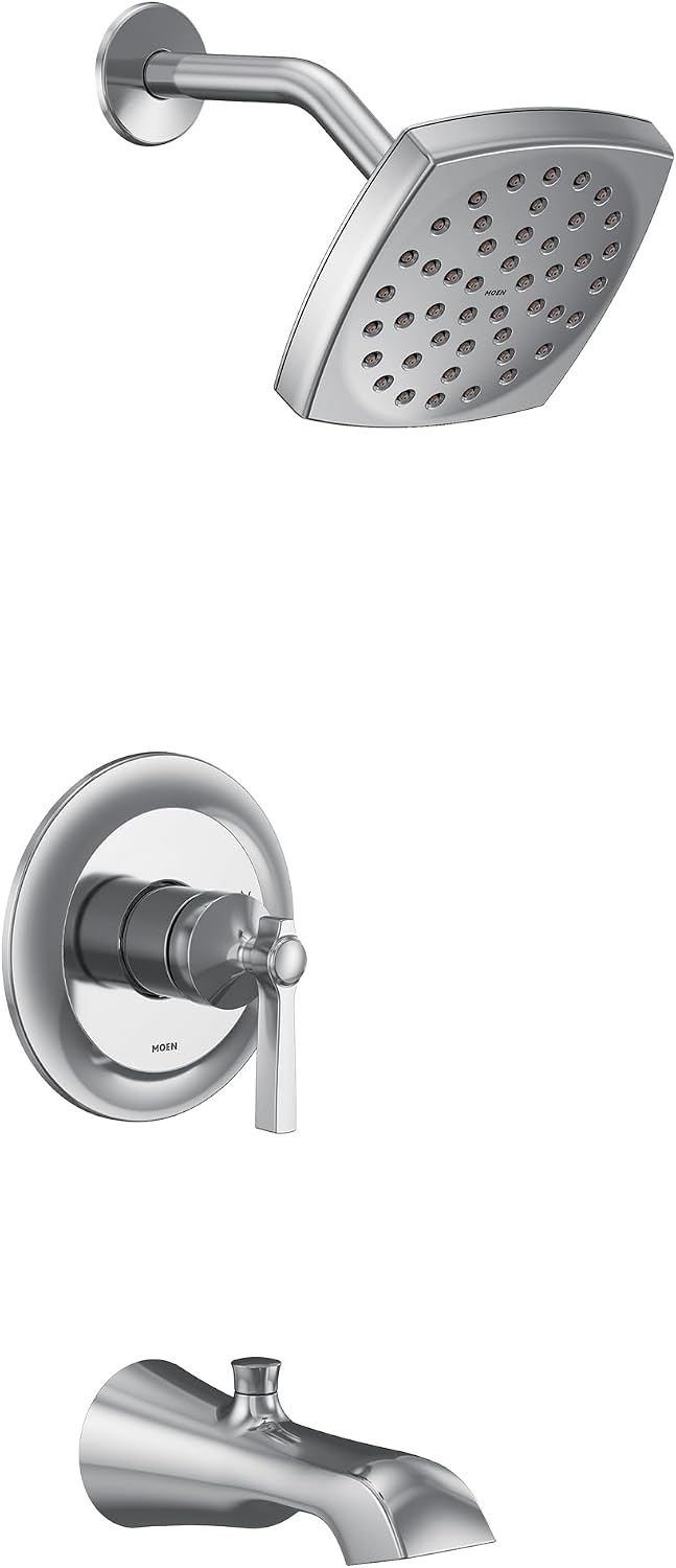 Moen UTS2913EP Flara M-CORE 2-Series 1-Handle Tub and Shower Trim Kit, Valve Required, Chrome