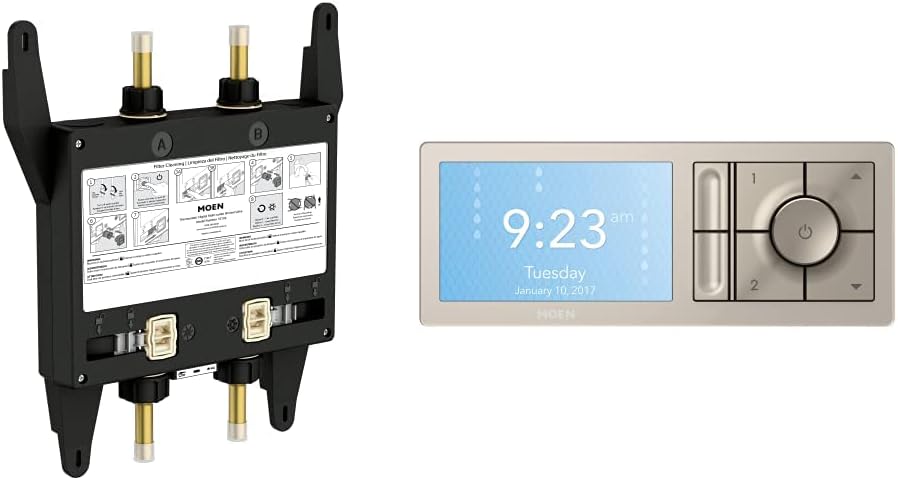 Moen TS3302TB U by Moen Digital Shower Controller and S3102 Valve 2-Outlet Terra Beige