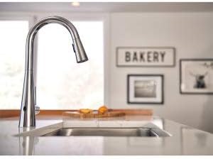 Moen Sleek MotionSense Wave Touchless Kitchen Faucet, Stainless, 7864EWSRS Spot Resist Stainless
