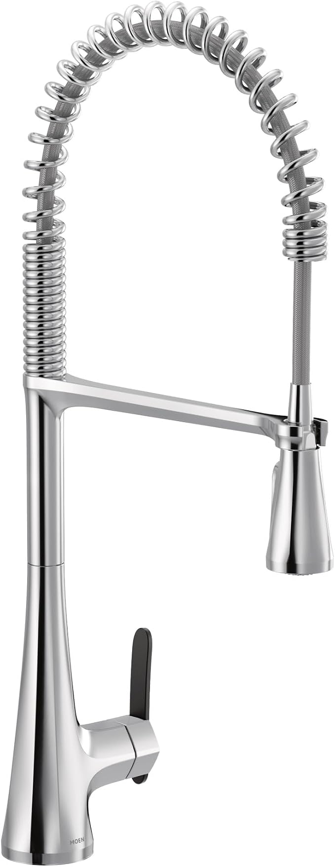 Moen Sinema Chrome Spring Pulldown Kitchen Faucet with Pre-Rinse and Power Boost, Modern Kitchen Faucet, One Handle Easy Installation, S5235