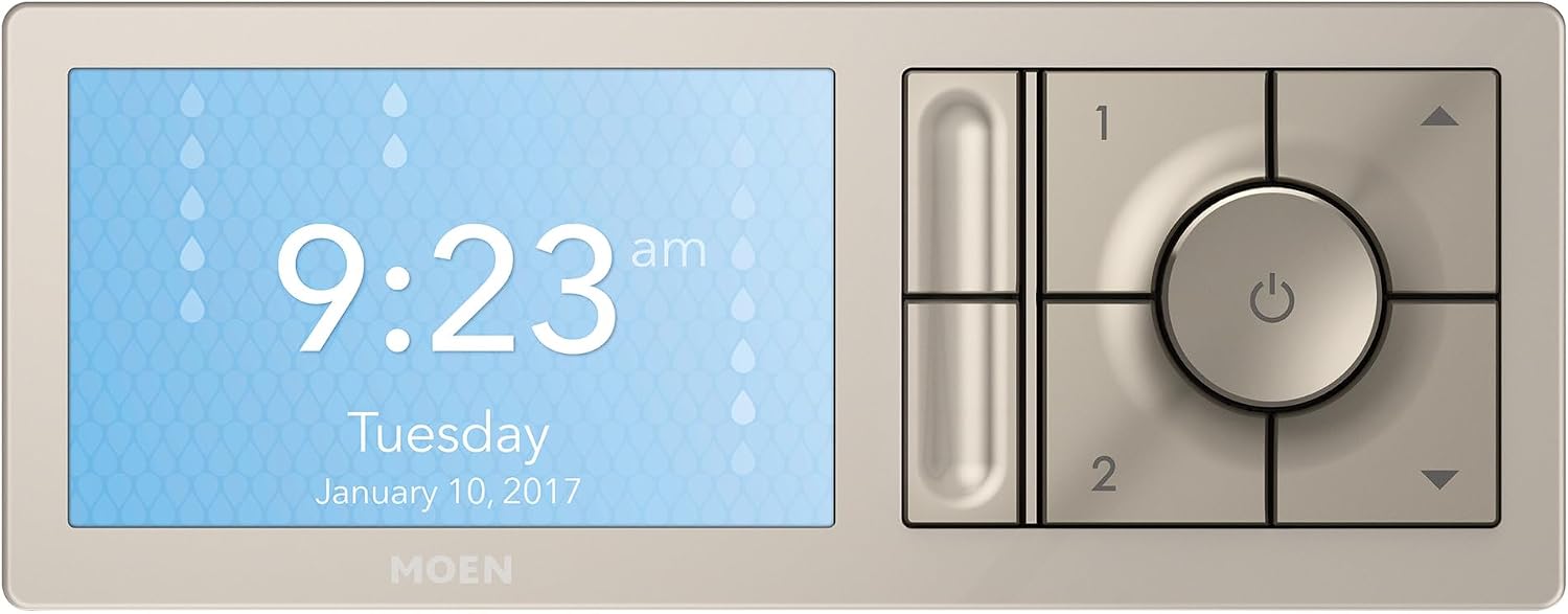 Moen Terra Beige Smart Shower 2-Outlet Digital Water System Controller for Thermostatic Shower Valve, TS3302TB