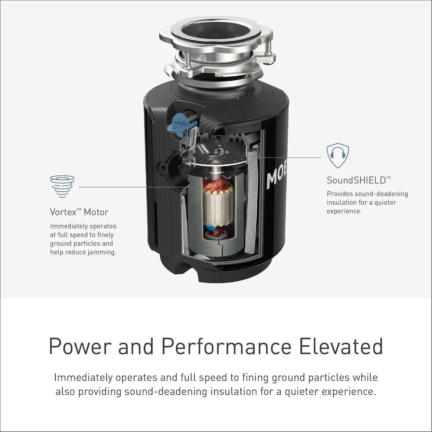 Moen GXB75C Host Series Batch Feed Garbage Disposal