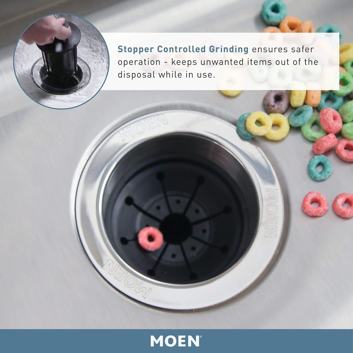 Moen GXB75C Host Series Batch Feed Garbage Disposal