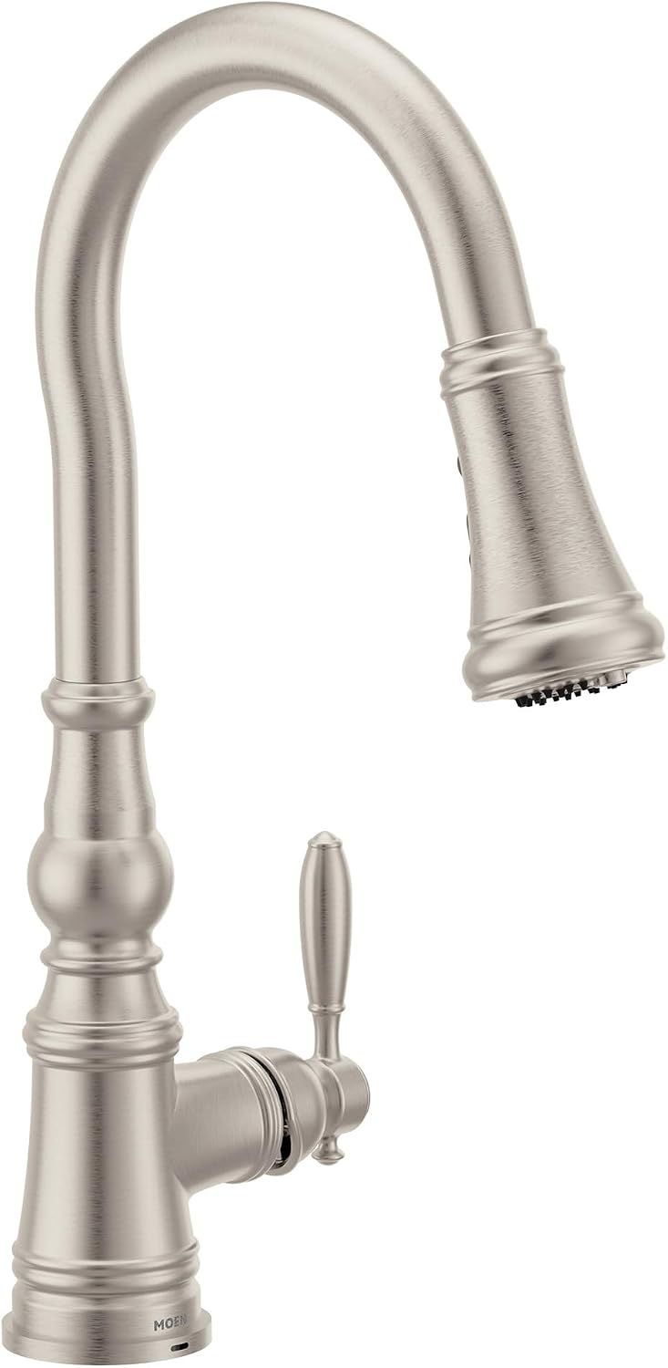 Moen Weymouth Spot Resist Stainless 3-in-1 Water Filtration One-Handle Pulldown Kitchen Faucet, Water Filter for Sink Faucet Sold Separately, FS73004SRS
