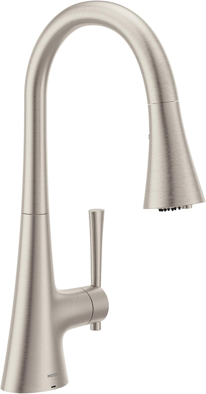 Moen Kurv Spot Resist Stainless 3-in-1 Water Filtration Pull Down Kitchen Faucet, Water Filter for Sink Faucet Sold Separately, F9126SRS