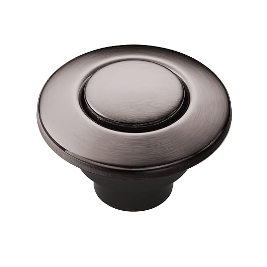 Moen AS-4201-BLS Garbage Disposal Air Switch Coordinating Decorative Button, Decorative Button Only, Housing Required, Black Stainless