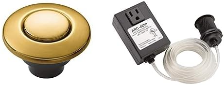Moen Garbage Disposal Air Switch Brushed Gold Coordinating Decorative Button, AS-4201-BG + Air Switch Base and Control Unit - ARC-4200