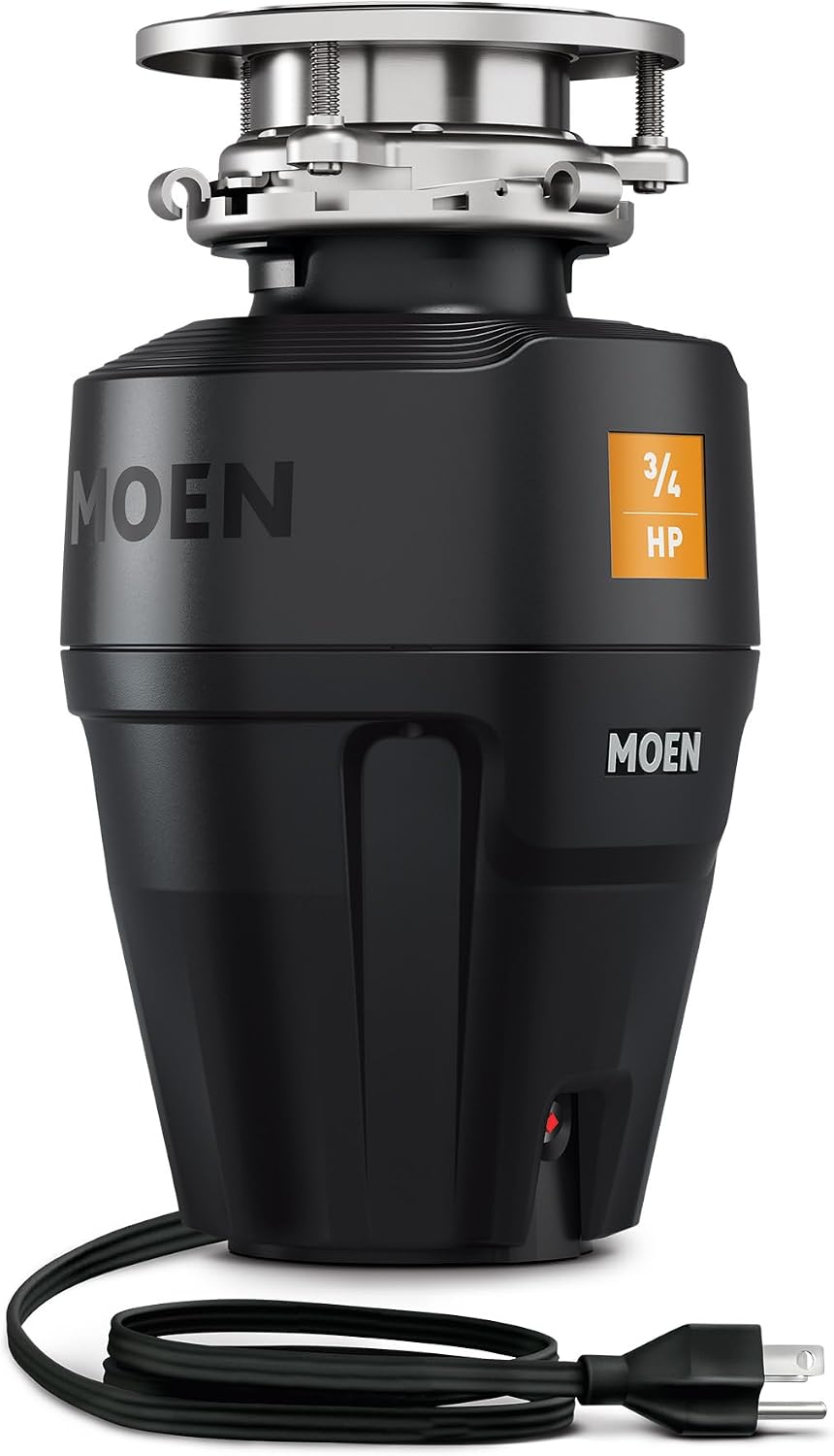 Moen EX Series 3/4 HP Garbage Disposal, Black, EX75C