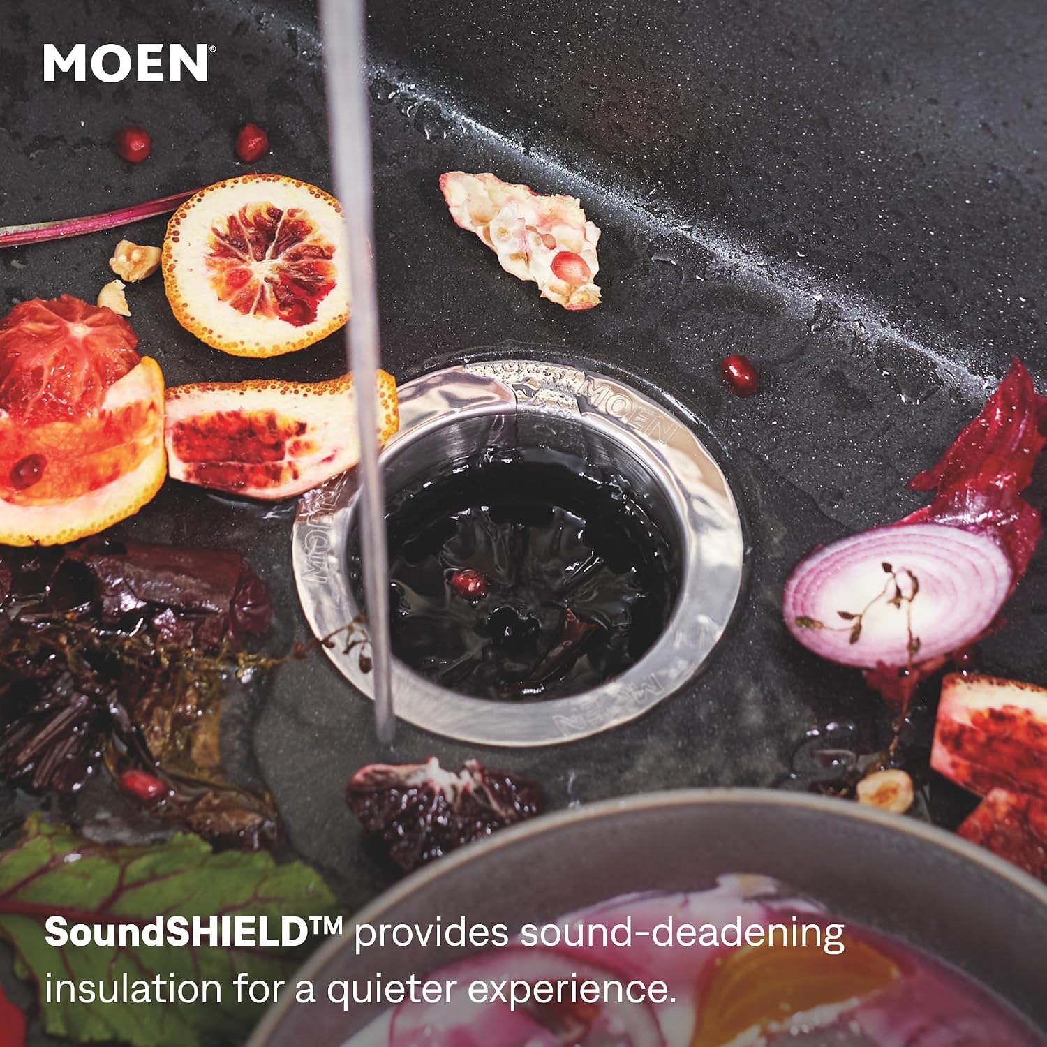 Moen EX Series 3/4 HP Garbage Disposal, Black, EX75C