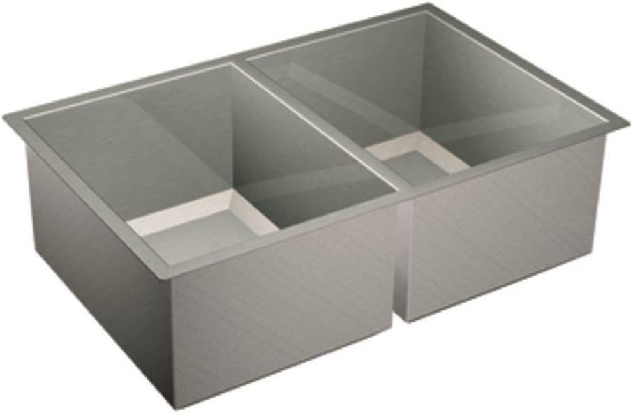Moen Prep 16-Gauge Stainless Steel Undermount 31" x 20" Double Bowl Kitchen Sink, G16200