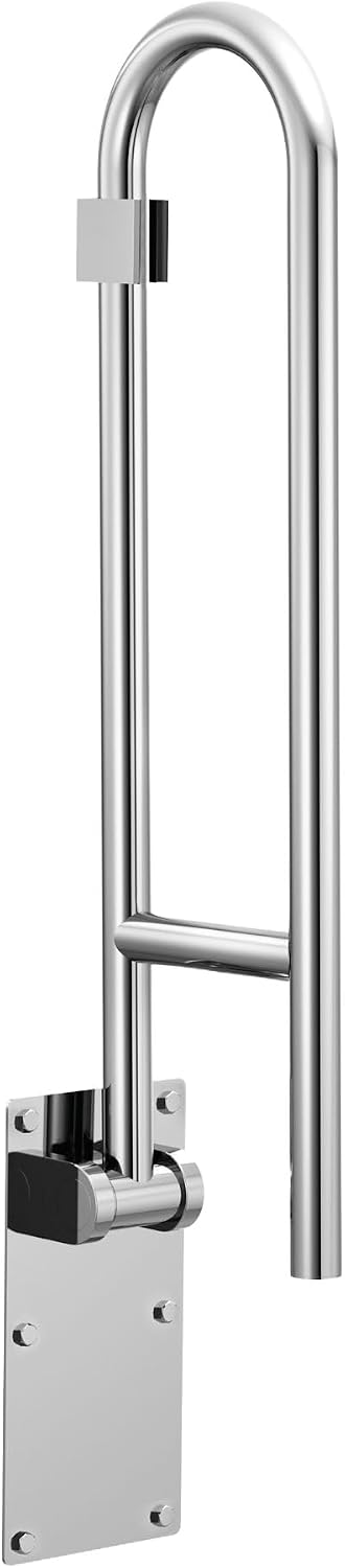 Moen R8960FD 30" Flip-Up Grab Bar, Textured Grip, Stainless Peened