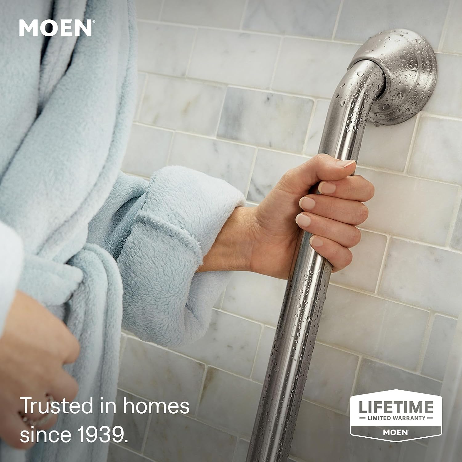 Moen LR8716D3BN 16-In Brushed Nickel Grab Bar