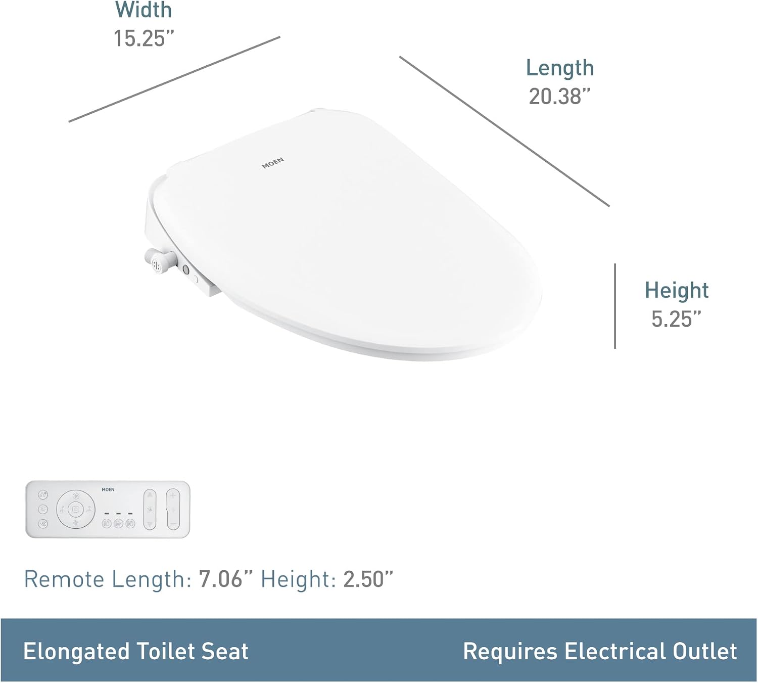 Moen EB2100-E 5-Series Elongated Bidet Seat