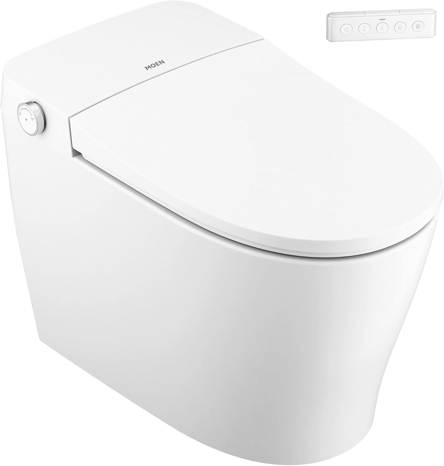 Moen 3-Series Tankless Bidet Toilet with Heated Seat, White, ET1300