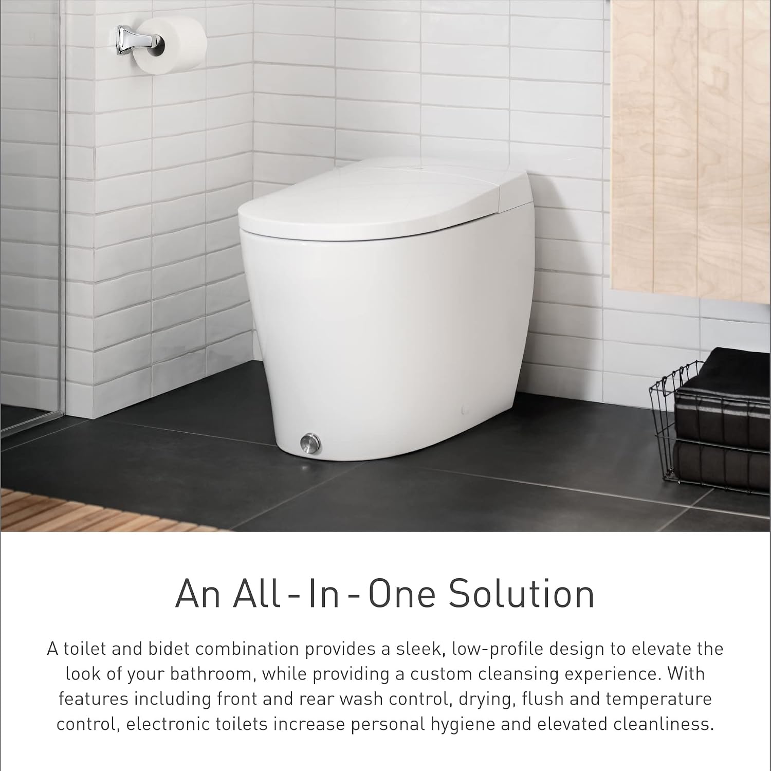 Moen 3-Series Tankless Bidet Toilet with Heated Seat, White, ET1300