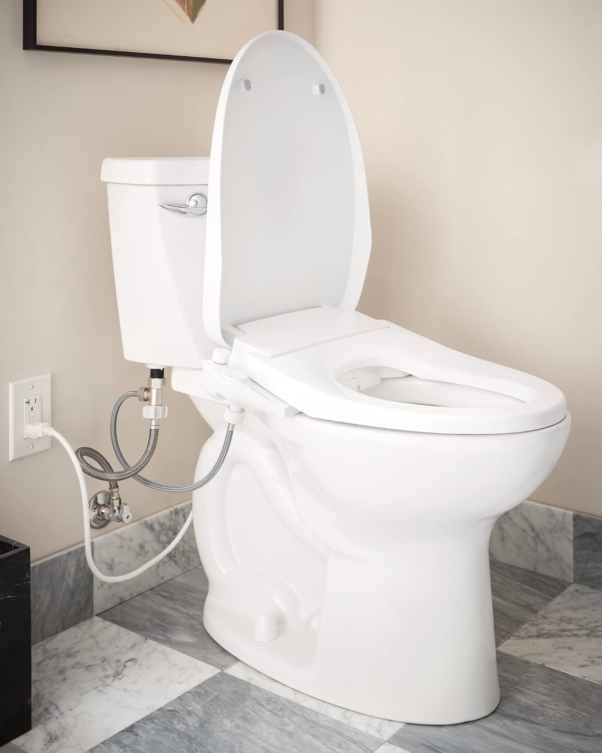 Moen EB1000 3-Series Standard Electronic Bidet Toilet Seat, White