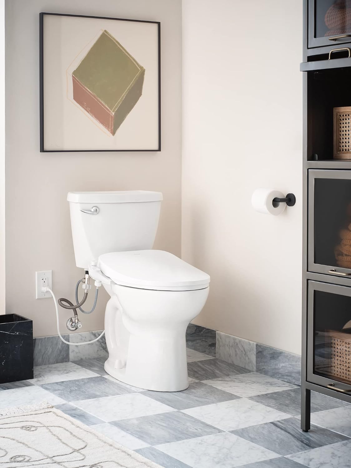 Moen EB1000 3-Series Standard Electronic Bidet Toilet Seat, White