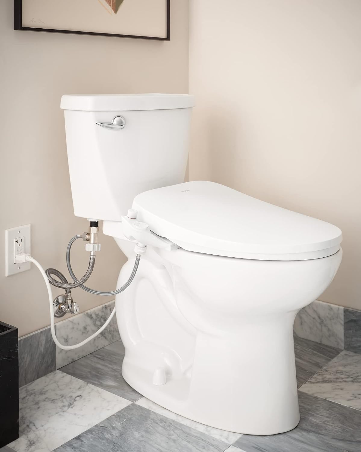 Moen EB1000 3-Series Standard Electronic Bidet Toilet Seat, White