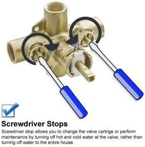 Moen PosiTemp Rough In Pressure Balancing Cycling Shower Valve with Stops, 2590