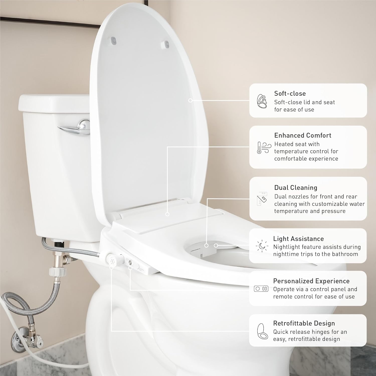 Moen 3-Series Electronic Bidet Seat Remote Control, Biscuit, EB1500-EBS