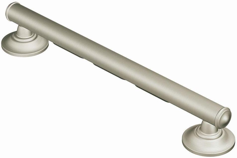 Moen Home Care 16-Inch Grab Bar with Comfort Grip Brushed Nickel