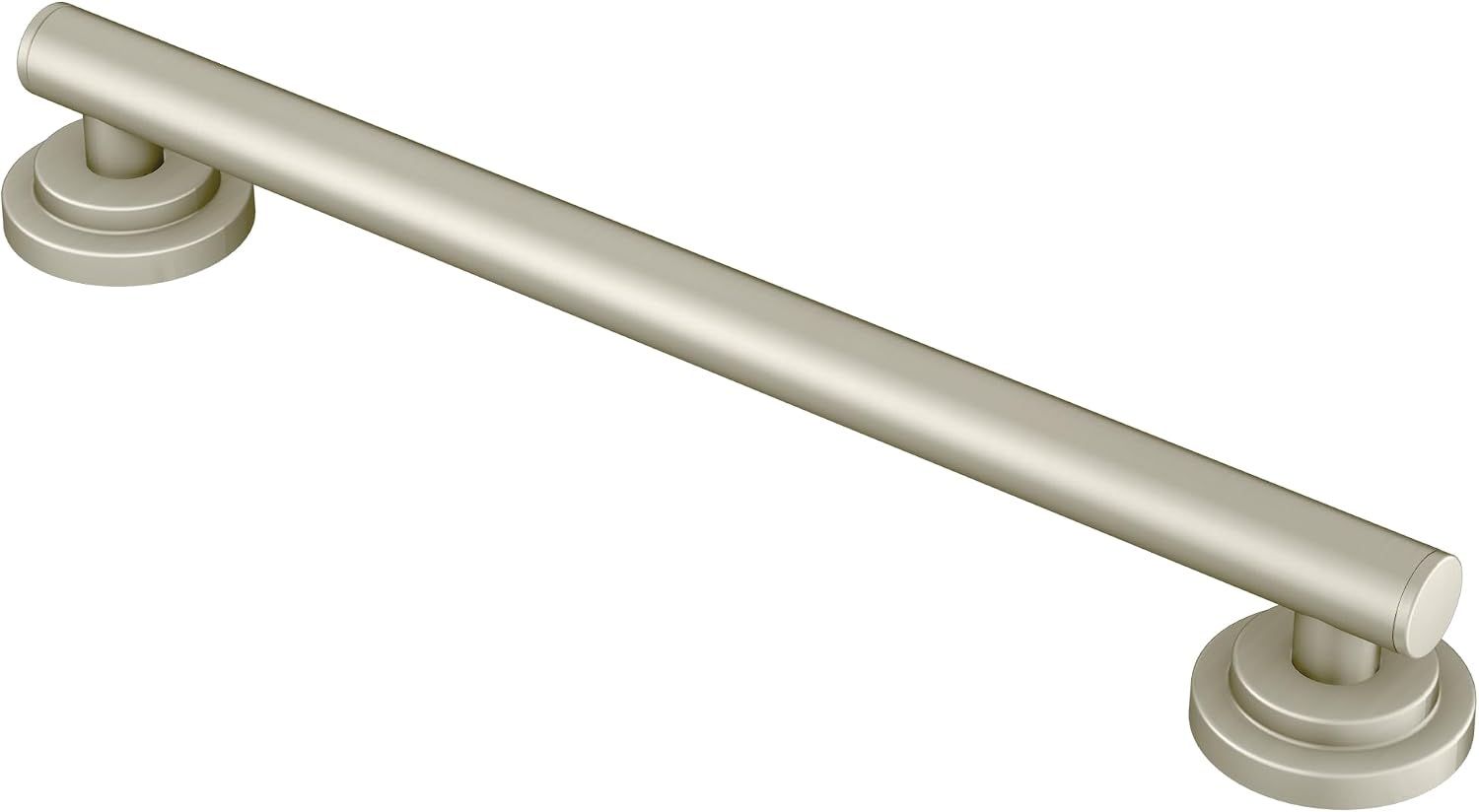 Moen Iso 24-Inch Bathroom Grab Bar, Brushed Nickel, YG0724BN