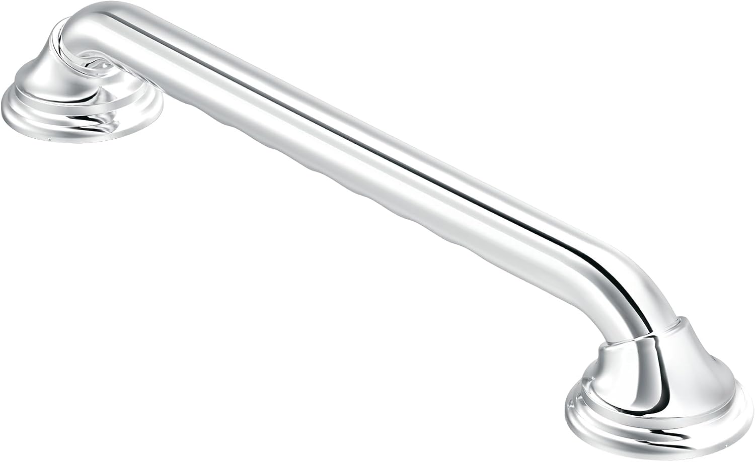 Moen Chrome Bathroom Safety 24-Inch Designer Safety Shower Grab Bar with Curled Grip, LR8724D3GCH