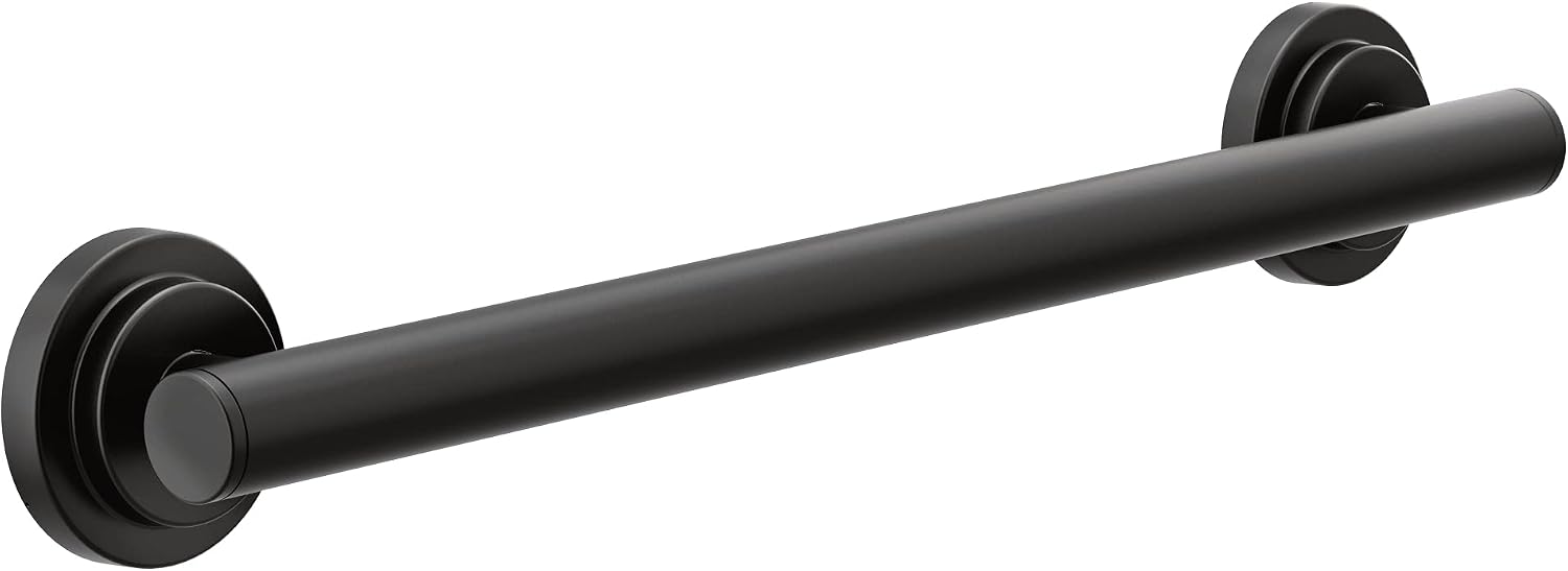 Moen YG0718BL Iso Matte black 18" designer grab bar